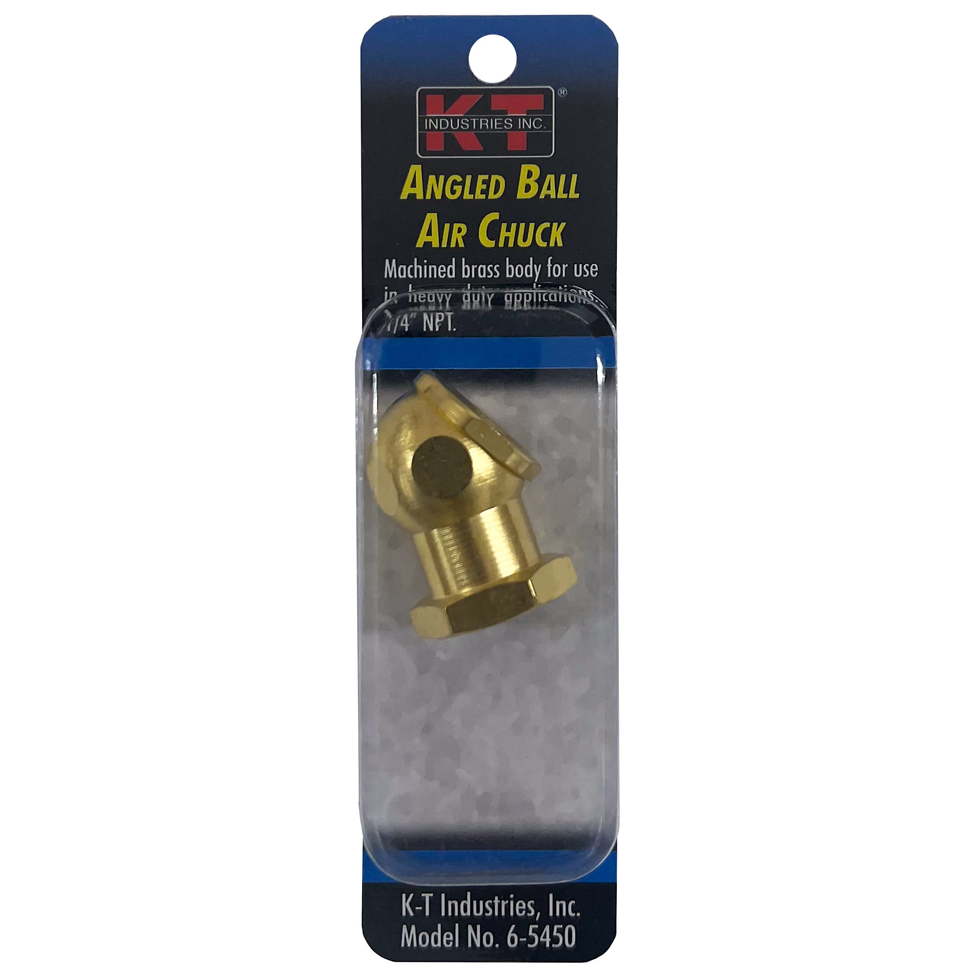 K-T Industries Female Ball Chuck — 1/4in. NPT, Machined Brass, Model# 6-5450